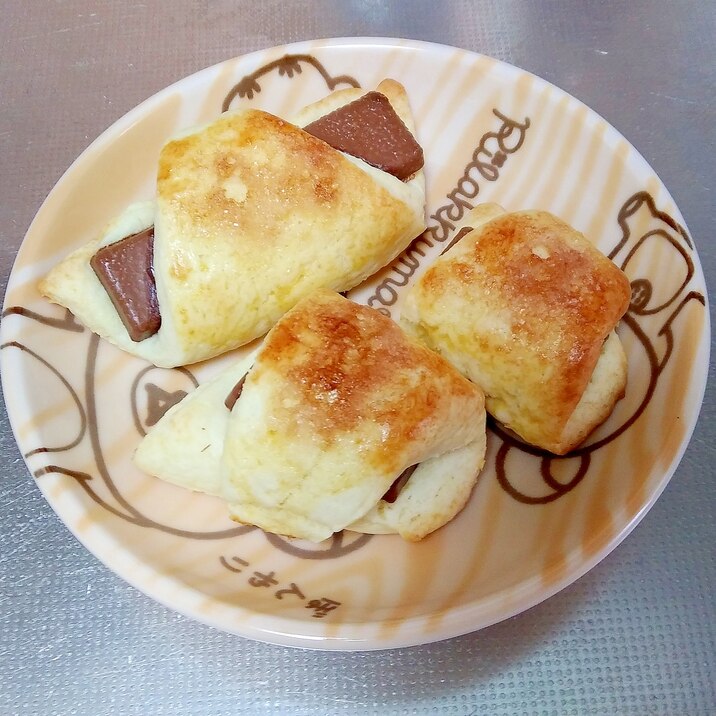 ホットケーキミックスで作るチョコクロワッサン